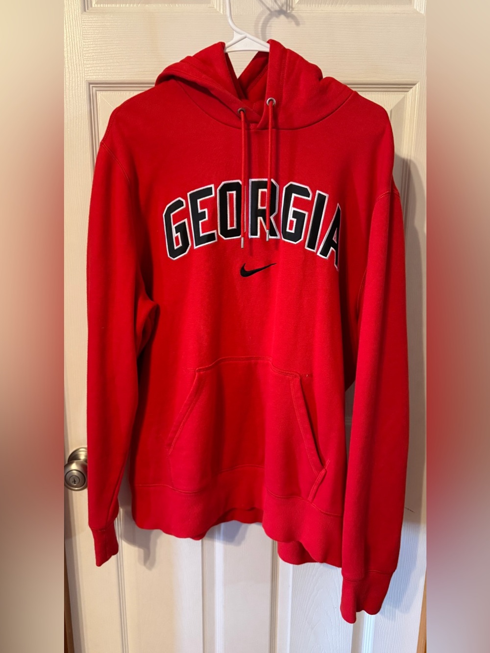 Nike Georgia Red Pullover Hoodie - Men's Sweater Size X-Large